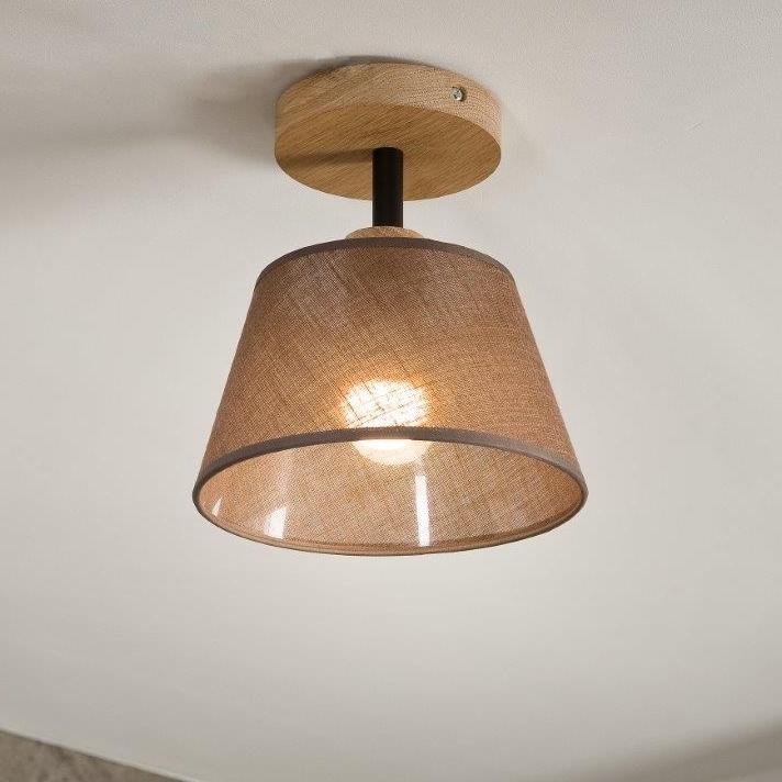 Brilagi - LED  Ytmonterad ljuskrona ANTHONY 1xE14/60W/230V ek/brun