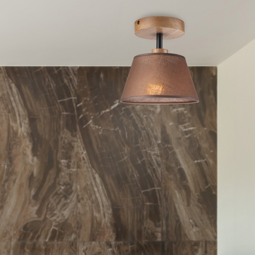 Brilagi - LED  Ytmonterad ljuskrona ANTHONY 1xE14/60W/230V ek/brun