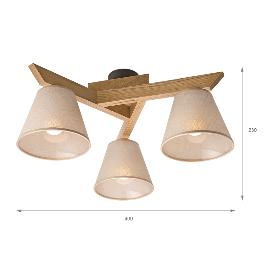 Brilagi - LED  Ytmonterad ljuskrona ANTHONY 3xE14/40W/230V ek/beige