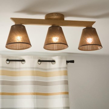 Brilagi - LED  Ytmonterad ljuskrona ANTHONY 3xE14/40W/230V ek/brun