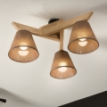 Brilagi - LED  Ytmonterad ljuskrona ANTHONY 3xE14/40W/230V ek/brun