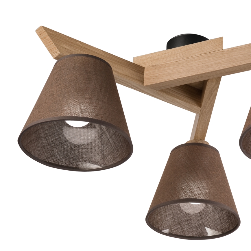 Brilagi - LED  Ytmonterad ljuskrona ANTHONY 3xE14/40W/230V ek/brun