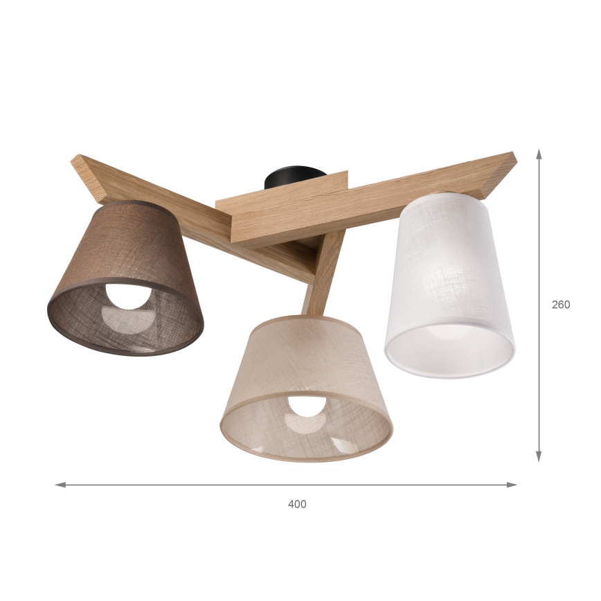 Brilagi - LED  Ytmonterad ljuskrona ANTHONY 3xE14/40W/230V ek