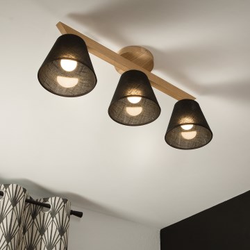 Brilagi - LED  Ytmonterad ljuskrona ANTHONY 3xE14/40W/230V ek/svart