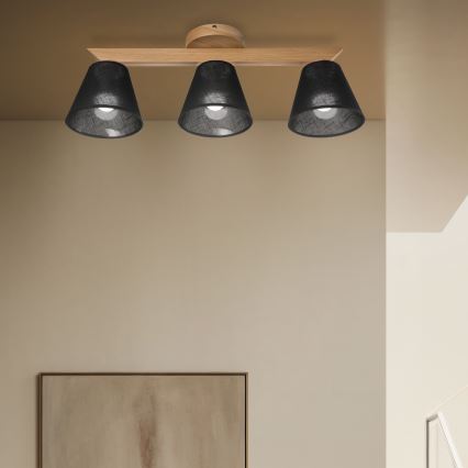 Brilagi - LED  Ytmonterad ljuskrona ANTHONY 3xE14/40W/230V ek/svart