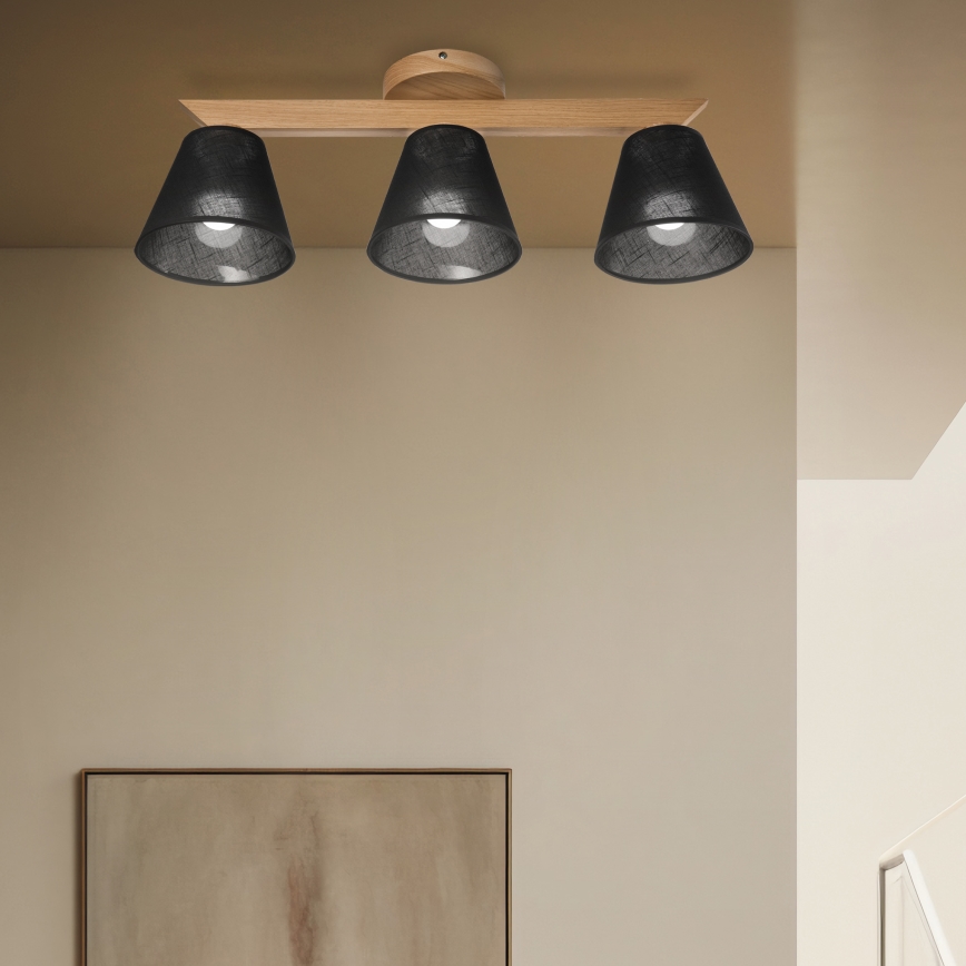 Brilagi - LED  Ytmonterad ljuskrona ANTHONY 3xE14/40W/230V ek/svart