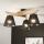 Brilagi - LED  Ytmonterad ljuskrona ANTHONY 3xE14/40W/230V ek/svart
