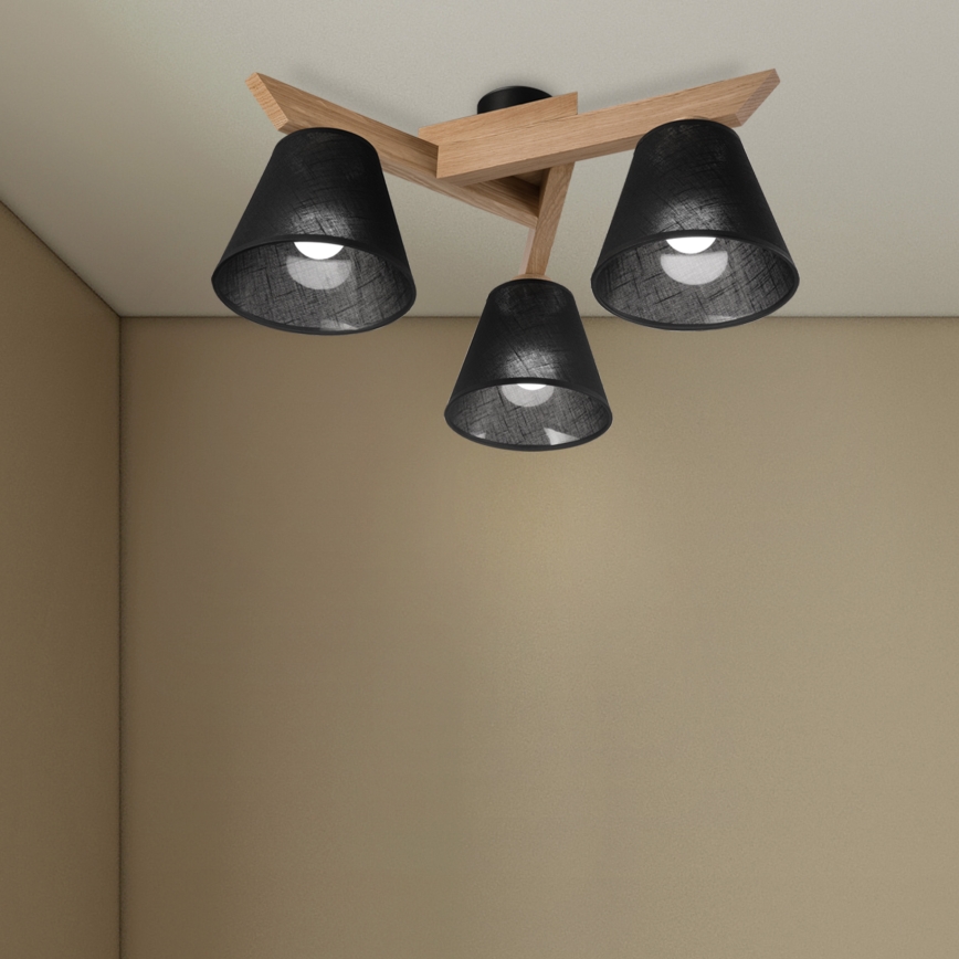 Brilagi - LED  Ytmonterad ljuskrona ANTHONY 3xE14/40W/230V ek/svart