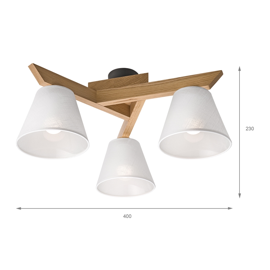 Brilagi - LED  Ytmonterad ljuskrona ANTHONY 3xE14/40W/230V ek/vit