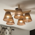 Brilagi - LED  Ytmonterad ljuskrona ANTHONY 5xE14/40W/230V ek/brun