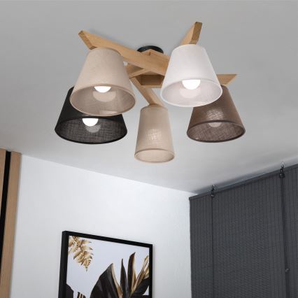 Brilagi - LED  Ytmonterad ljuskrona ANTHONY 5xE14/40W/230V ek