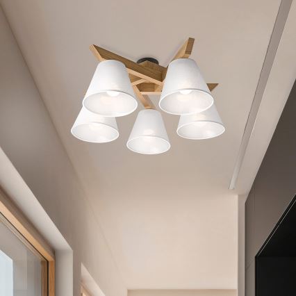 Brilagi - LED  Ytmonterad ljuskrona ANTHONY 5xE14/40W/230V ek/vit