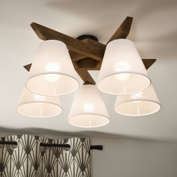 Brilagi - LED  Ytmonterad ljuskrona ANTHONY 5xE14/40W/230V ek/vit