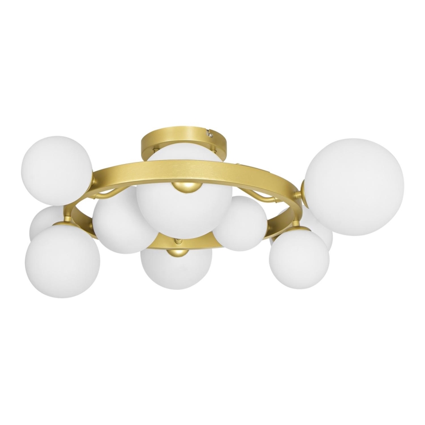 Brilagi - LED ytmonterad ljuskrona MILLA 10xG9/3W/230V guld/vit