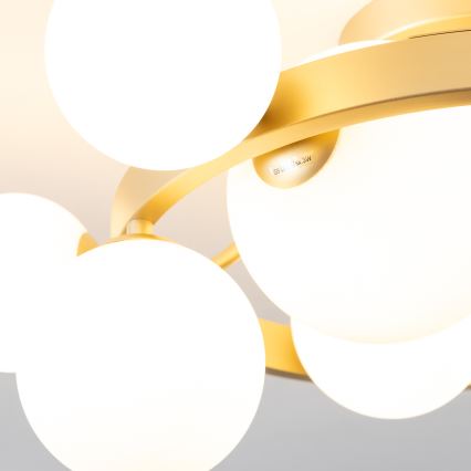 Brilagi - LED ytmonterad ljuskrona MILLA 10xG9/3W/230V guld/vit