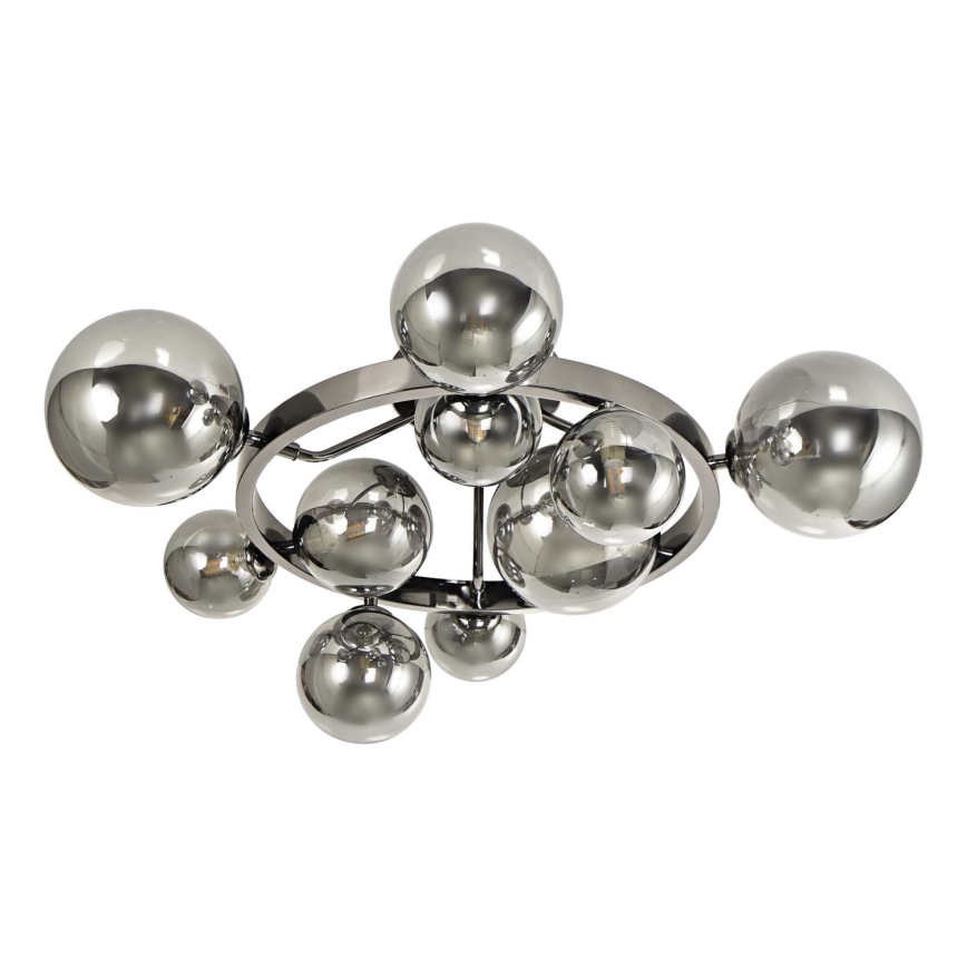 Brilagi - LED ytmonterad ljuskrona MILLA 10xG9/3W/230V skinande krom/rökig