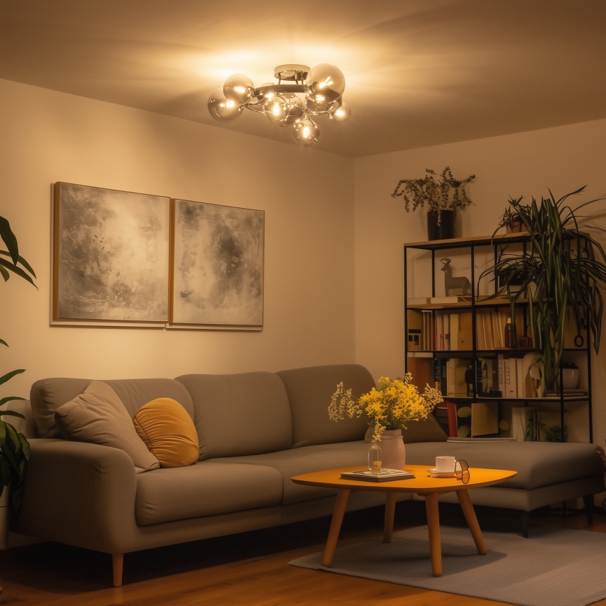 Brilagi - LED ytmonterad ljuskrona MILLA 10xG9/3W/230V skinande krom/rökig