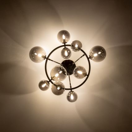 Brilagi - LED ytmonterad ljuskrona MILLA 10xG9/3W/230V skinande krom/rökig