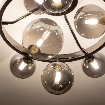 Brilagi - LED ytmonterad ljuskrona MILLA 10xG9/3W/230V skinande krom/rökig