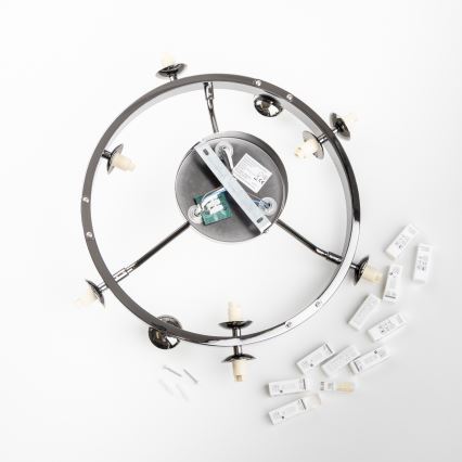 Brilagi - LED ytmonterad ljuskrona MILLA 10xG9/3W/230V skinande krom/rökig