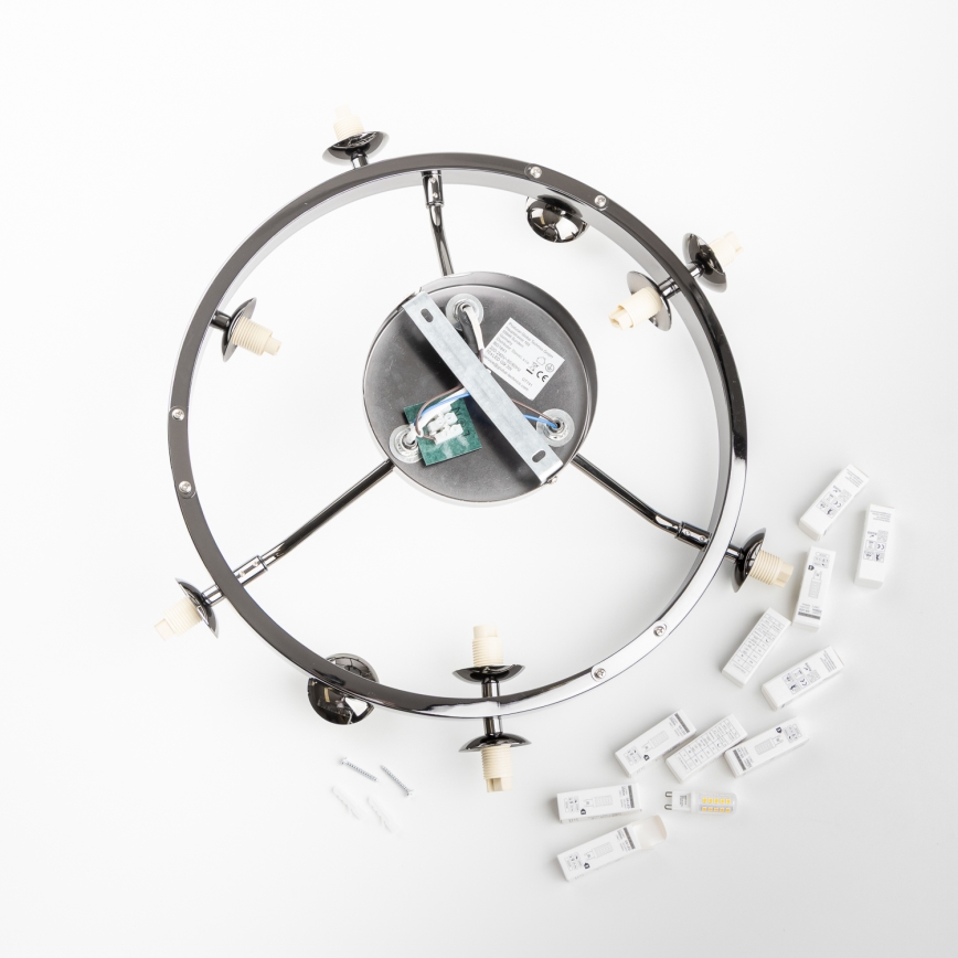 Brilagi - LED ytmonterad ljuskrona MILLA 10xG9/3W/230V skinande krom/rökig