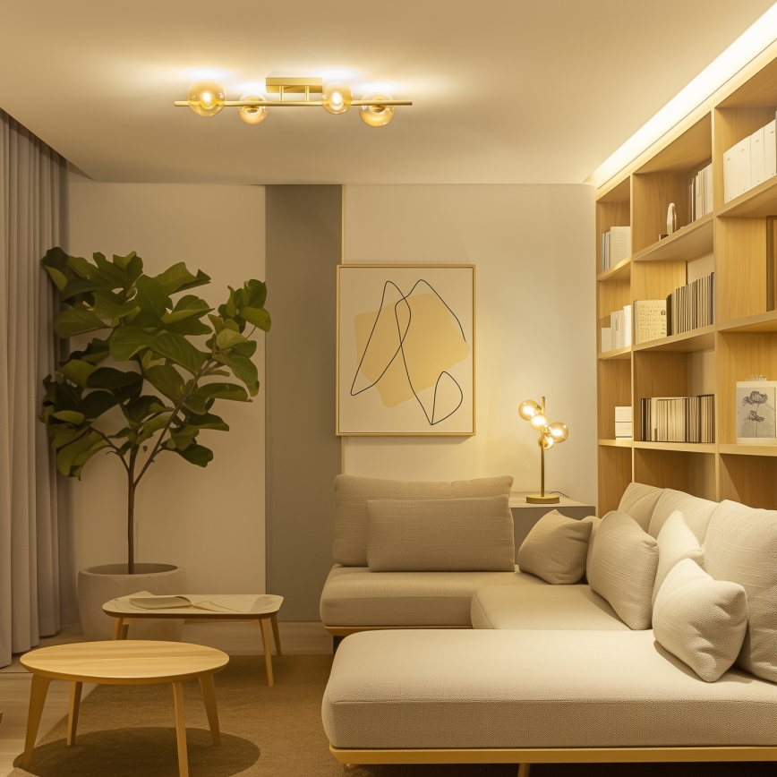 Brilagi - LED ytmonterad ljuskrona MILLA 4xG9/3W/230V guld