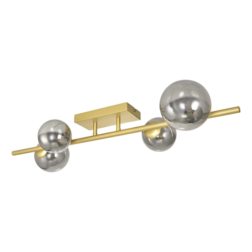Brilagi - LED ytmonterad ljuskrona MILLA 4xG9/3W/230V guld/rökig