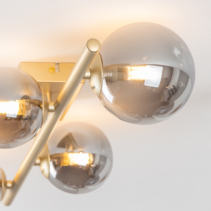 Brilagi - LED ytmonterad ljuskrona MILLA 4xG9/3W/230V guld/rökig