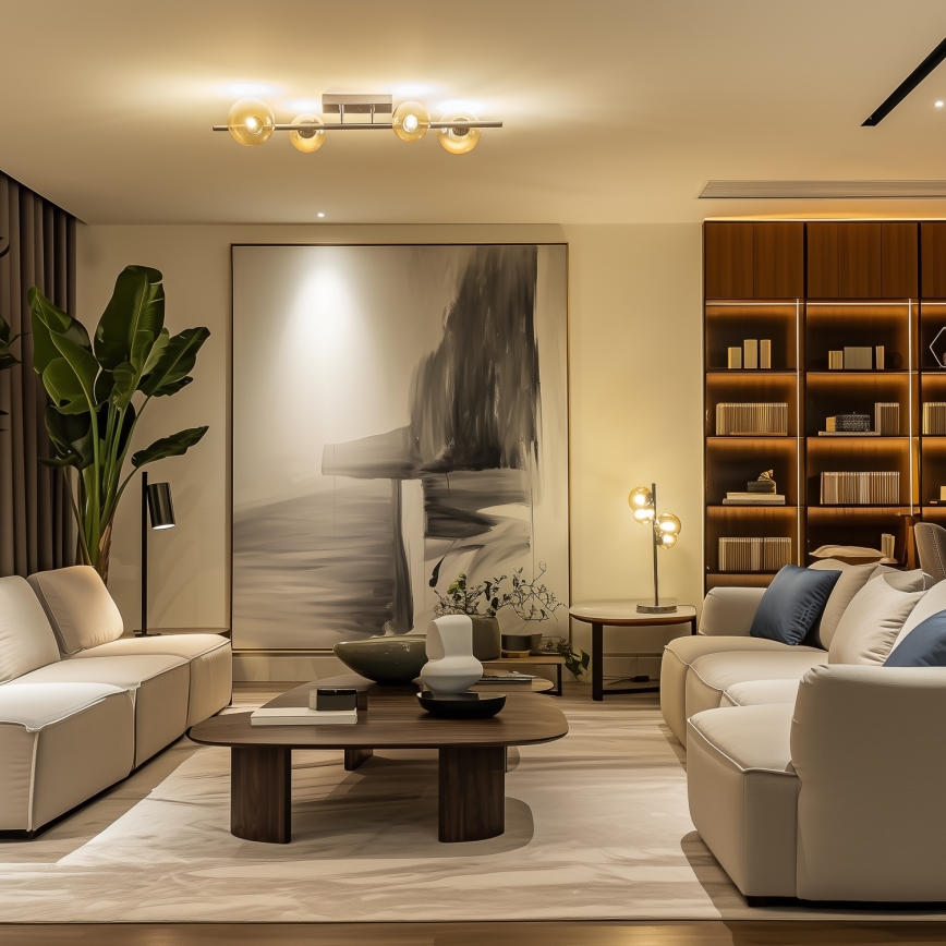 Brilagi - LED ytmonterad ljuskrona MILLA 4xG9/3W/230V skinande krom/guld