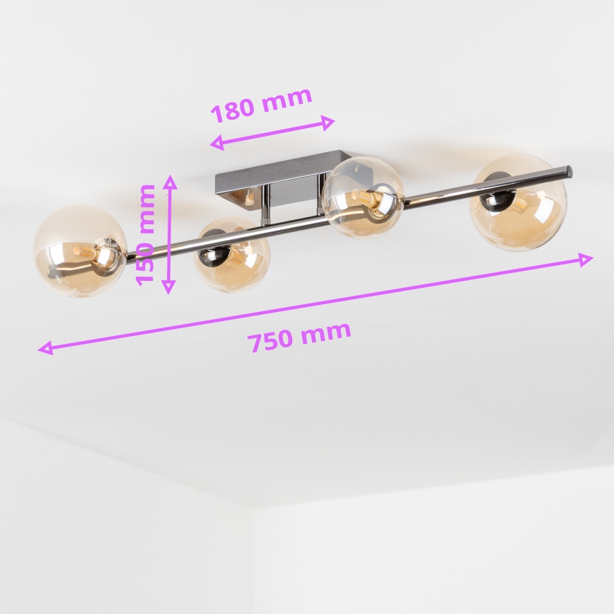 Brilagi - LED ytmonterad ljuskrona MILLA 4xG9/3W/230V skinande krom/guld
