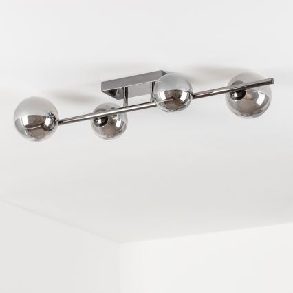 Brilagi - LED ytmonterad ljuskrona MILLA 4xG9/3W/230V skinande krom/rökig