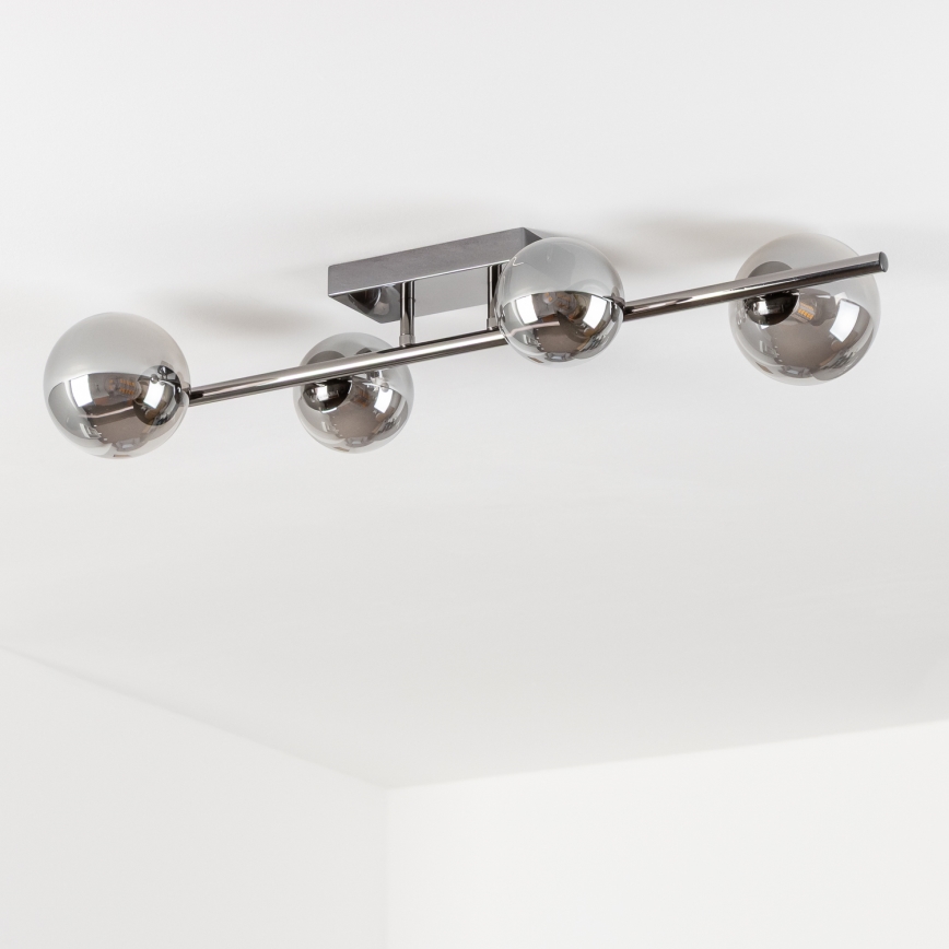 Brilagi - LED ytmonterad ljuskrona MILLA 4xG9/3W/230V skinande krom/rökig