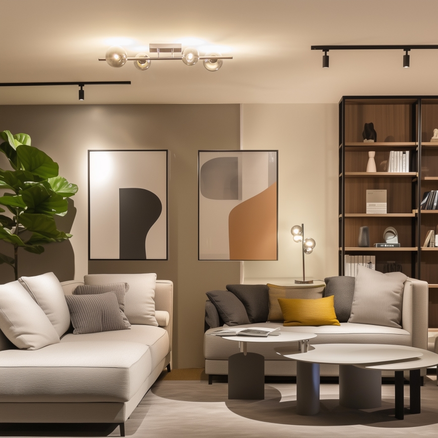 Brilagi - LED ytmonterad ljuskrona MILLA 4xG9/3W/230V skinande krom/rökig