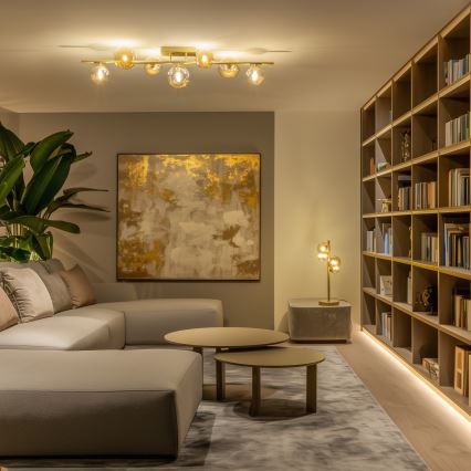 Brilagi - LED ytmonterad ljuskrona MILLA 7xG9/3W/230V guld