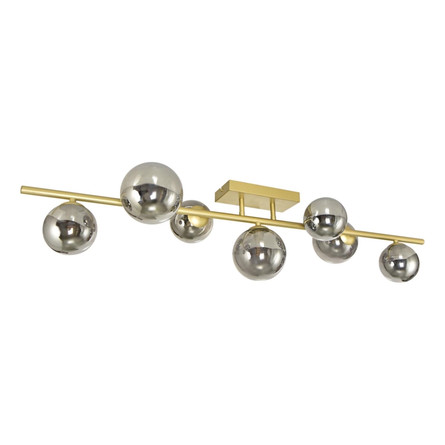 Brilagi - LED ytmonterad ljuskrona MILLA 7xG9/3W/230V guld/rökig