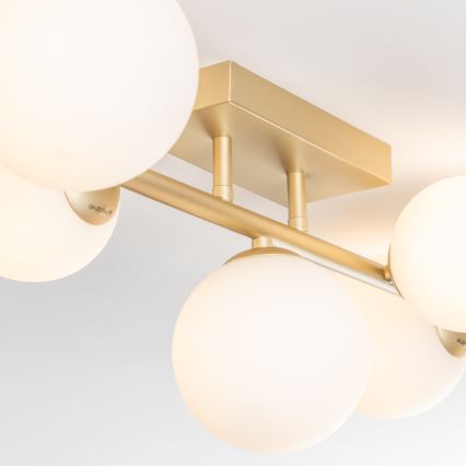 Brilagi - LED ytmonterad ljuskrona MILLA 7xG9/3W/230V guld/vit