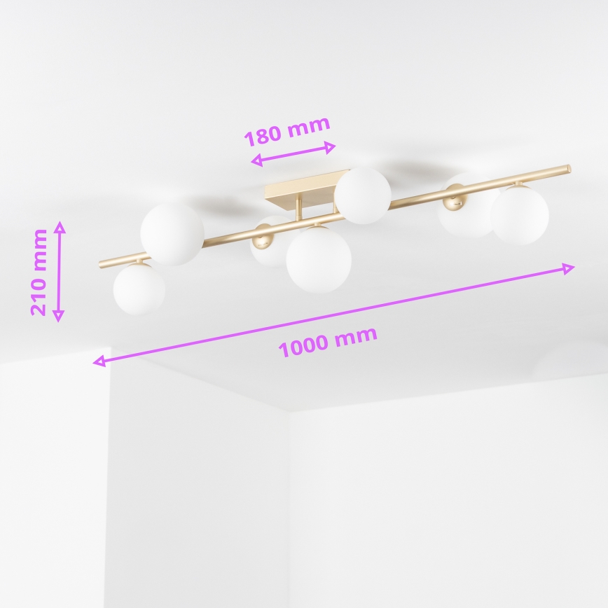 Brilagi - LED ytmonterad ljuskrona MILLA 7xG9/3W/230V guld/vit