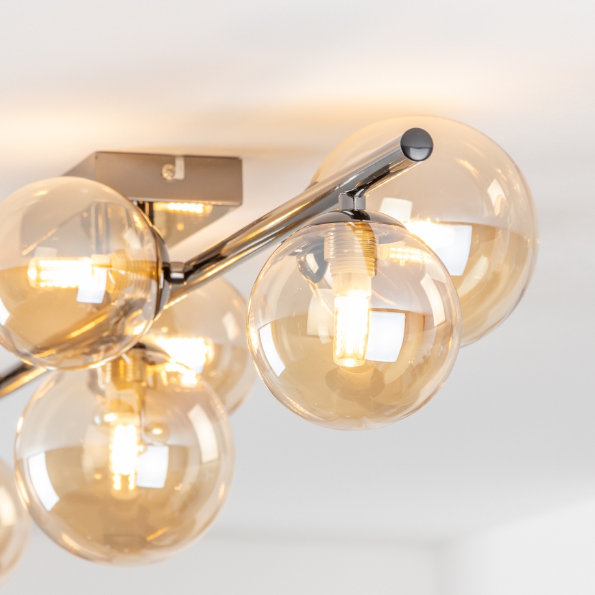 Brilagi - LED ytmonterad ljuskrona MILLA 7xG9/3W/230V skinande krom/guld