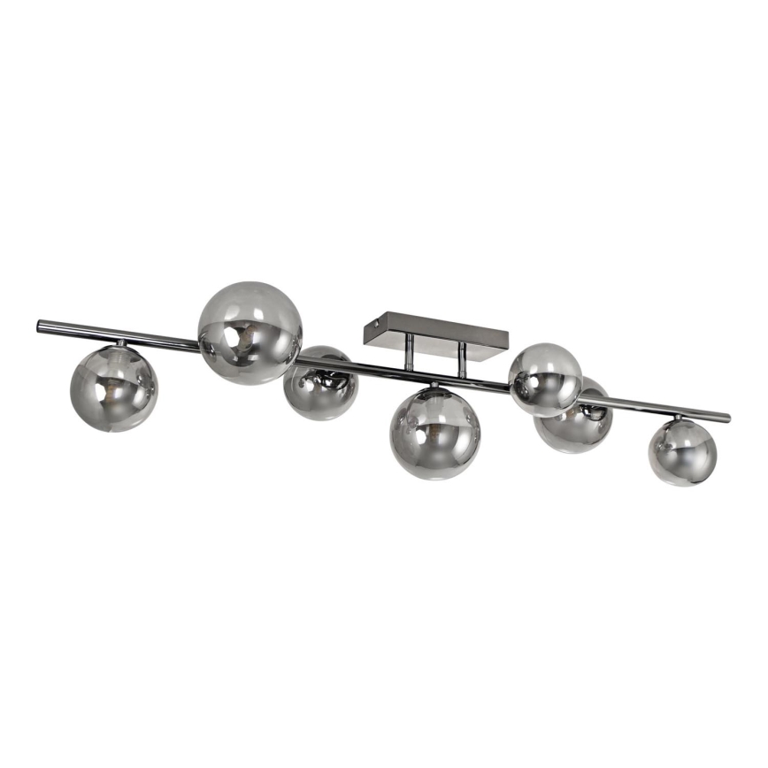 Brilagi - LED ytmonterad ljuskrona MILLA 7xG9/3W/230V skinande krom/rökig