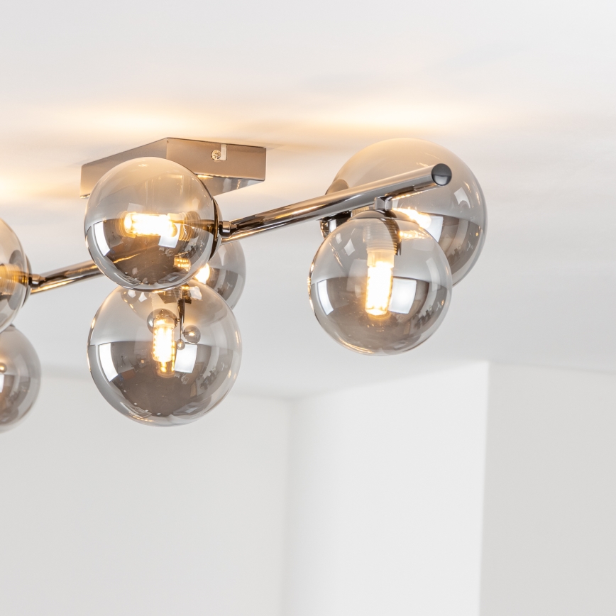 Brilagi - LED ytmonterad ljuskrona MILLA 7xG9/3W/230V skinande krom/rökig