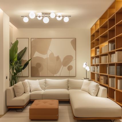 Brilagi - LED ytmonterad ljuskrona MILLA 7xG9/3W/230V skinande krom/vit