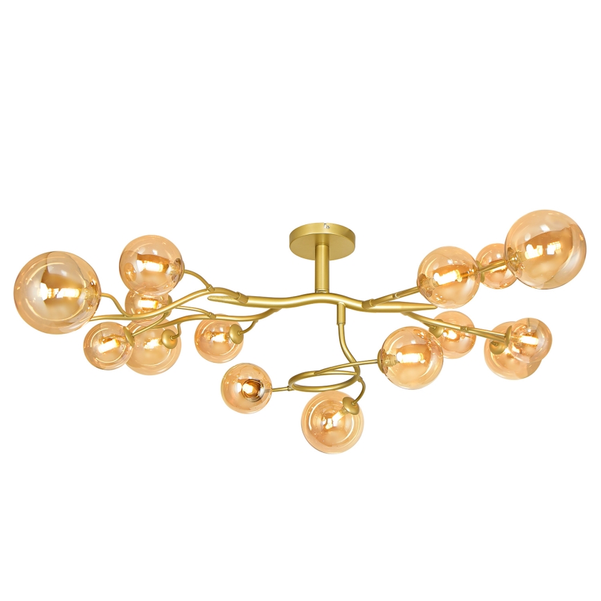 Brilagi - LED ytmonterad ljuskrona MISTEL 15xG9/3W/230V guld