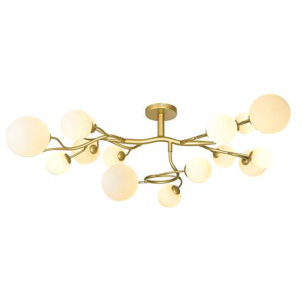 Brilagi - LED ytmonterad ljuskrona MISTEL 15xG9/3W/230V guld/vit