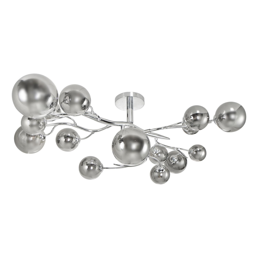 Brilagi - LED ytmonterad ljuskrona MISTEL 15xG9/3W/230V skinande krom/rökig