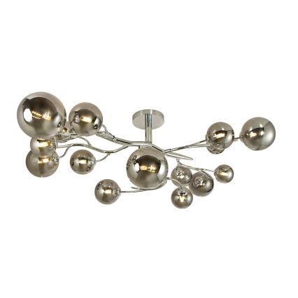 Brilagi - LED ytmonterad ljuskrona MISTEL 15xG9/3W/230V skinande krom/rökig