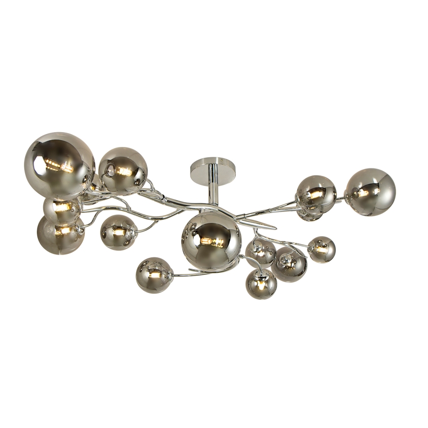Brilagi - LED ytmonterad ljuskrona MISTEL 15xG9/3W/230V skinande krom/rökig