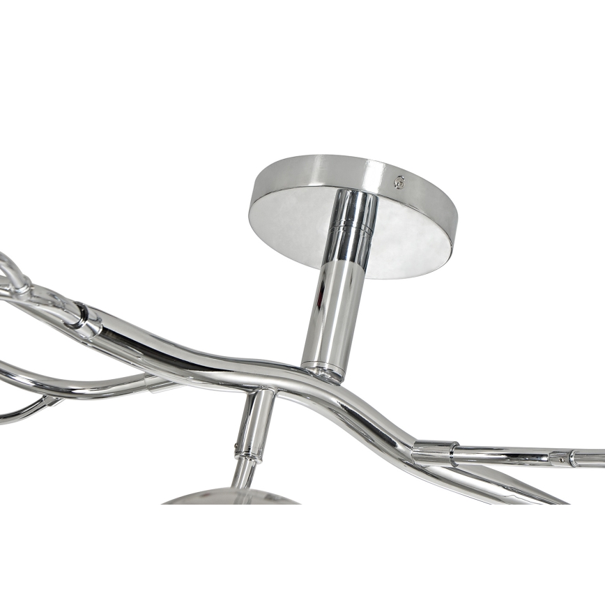 Brilagi - LED ytmonterad ljuskrona MISTEL 15xG9/3W/230V skinande krom/rökig