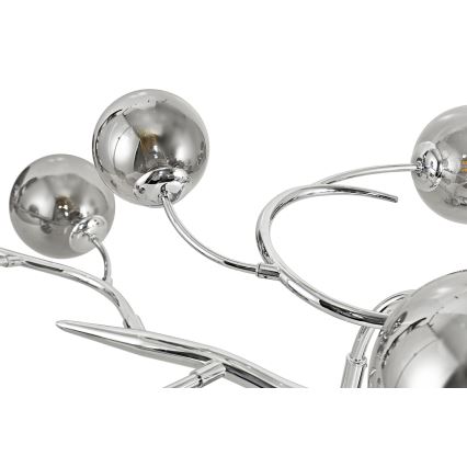 Brilagi - LED ytmonterad ljuskrona MISTEL 15xG9/3W/230V skinande krom/rökig