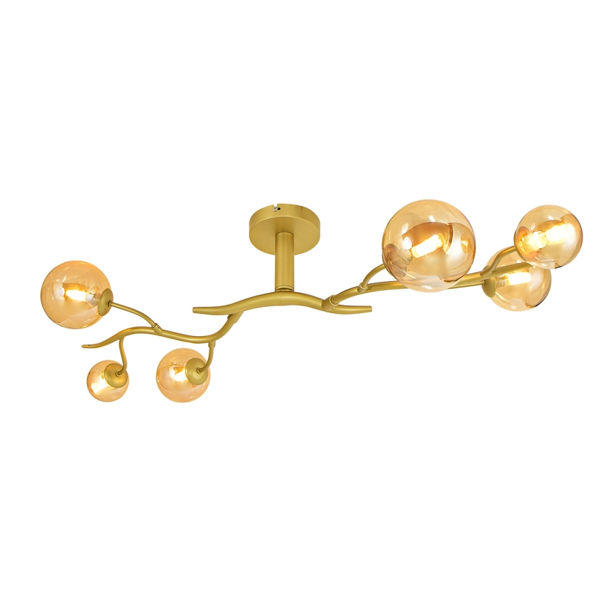 Brilagi - LED ytmonterad ljuskrona MISTEL 6xG9/3W/230V guld
