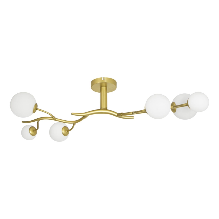 Brilagi - LED ytmonterad ljuskrona MISTEL 6xG9/3W/230V guld/vit